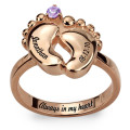 Personalised baby feet ring product image