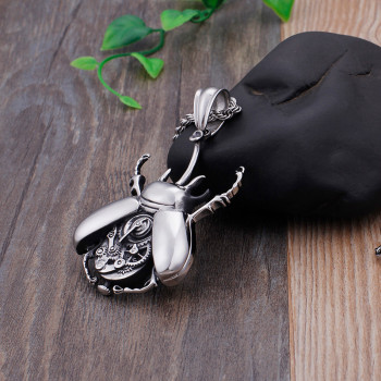 Silver Scarab Beetle Necklace Silver Scarab Beetle Necklace