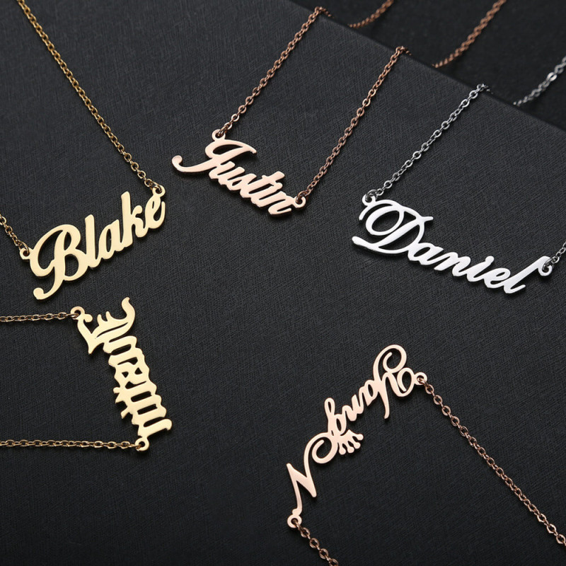 Personalised Carrie name necklace in sterling silver