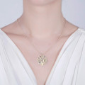 Engraved Family Tree Necklace with Birthstones Personalised engraved family tree necklace with birthstones