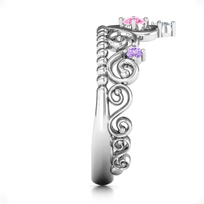 Personalised Princess Charming Tiara Ring detail view