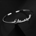 Personalised name bangle bracelet detail image