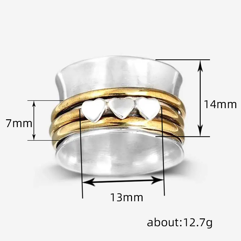 Heart Imprint Personalised Ring product view