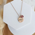 Personalised 18ct gold-plated silver disc pendant necklace