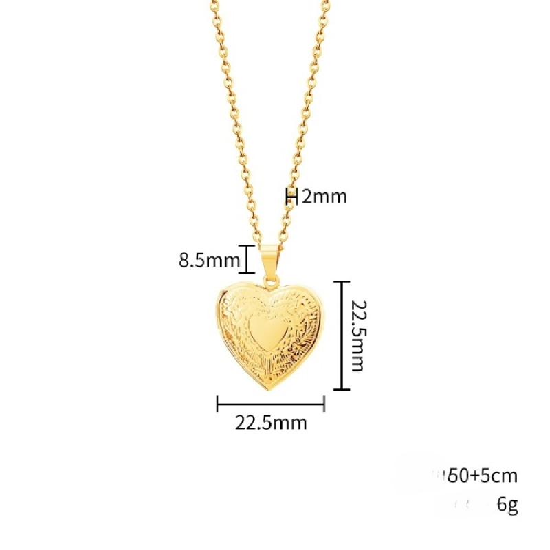 Personalised heart locket necklace for a photo engraving and back message