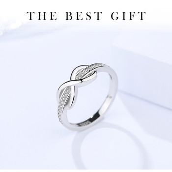 Sterling Silver Cubic Zirconia Infinity Ring Sterling Silver Cubic Zirconia Infinity Ring