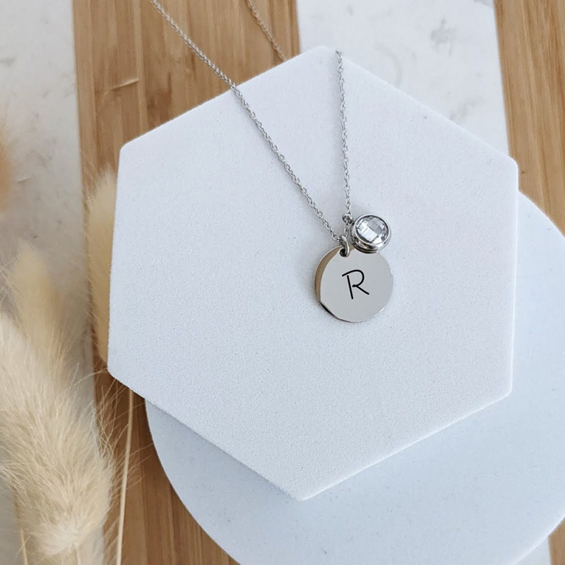 Personalised 18ct gold-plated silver disc pendant necklace