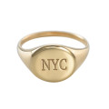 Circle monogram signet ring product image