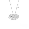 Personalised 18ct gold-plated silver disc pendant necklace