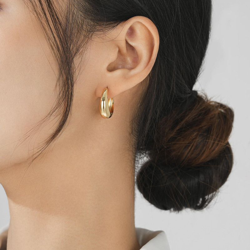 18ct Gold Plated Large Hoop Earrings 18ct gold plated large hoop earrings