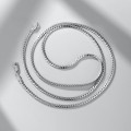 Solid sterling silver 3 mm Cuban link chain necklace