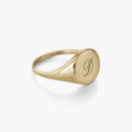 Circle monogram signet ring product image