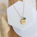 Personalised 18ct gold-plated silver disc pendant necklace