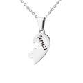 Personalised Penta Heart Puzzle necklace set