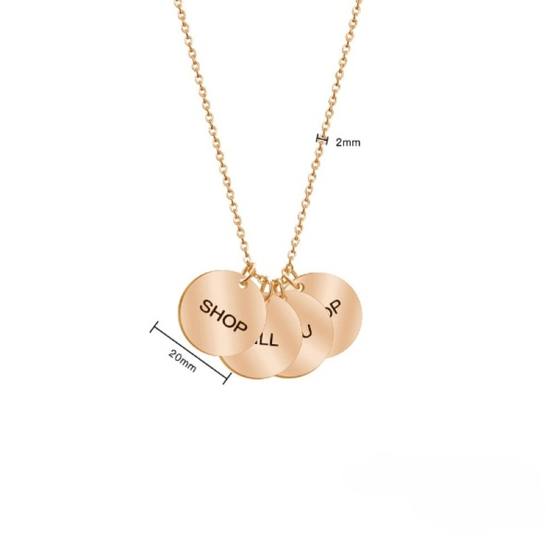 Personalised 18ct gold-plated silver disc pendant necklace