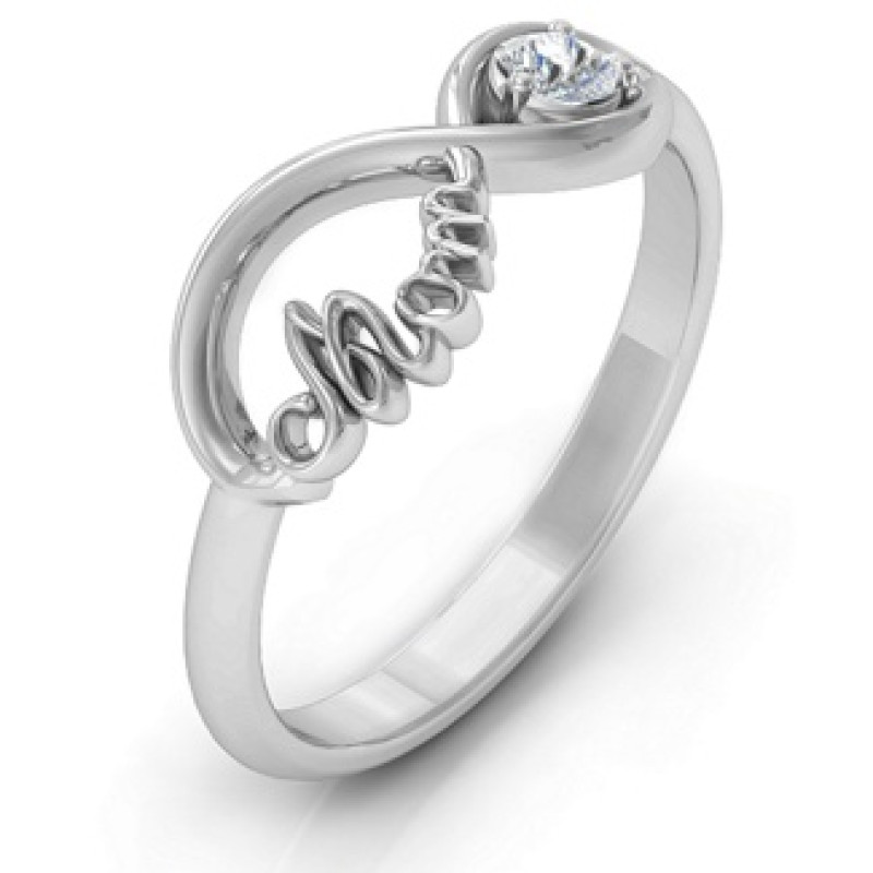Mom's Infinity Bond Ring with Birthstone Mom's Infinity Bond Ring with Birthstone product image