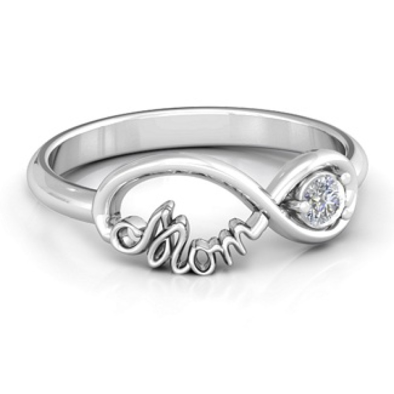 Mom's Infinity Bond Ring with Birthstone Mom's Infinity Bond Ring with Birthstone product image