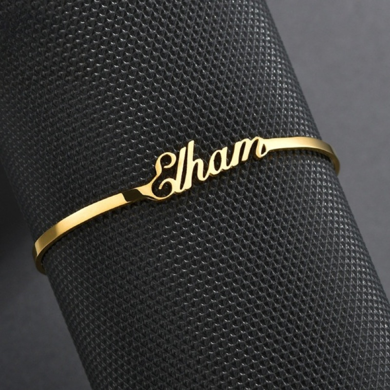 Personalised name bangle bracelet image