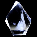 Personalised 2D/3D Photo Engraved Crystal Irregular shape crystal with personalised photo engraving