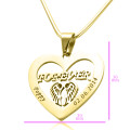 Personalised Angel in My Heart Necklace - 18ct Gold Plated Personalised Angel in My Heart necklace in 18ct gold plated sterling silver