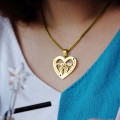 Personalised Angel in My Heart Necklace - 18ct Gold Plated Personalised Angel in My Heart necklace in 18ct gold plated sterling silver