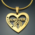 Personalised Angel in My Heart Necklace - 18ct Gold Plated Personalised Angel in My Heart necklace in 18ct gold plated sterling silver