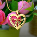 Personalised Angel in My Heart Necklace - 18ct Gold Plated Personalised Angel in My Heart necklace in 18ct gold plated sterling silver