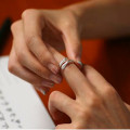 Personalised Two Hands Warm Hug Ring
