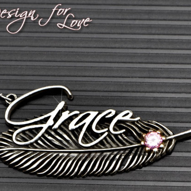 Feather pendant jewellery product image