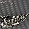 Feather pendant jewellery product image