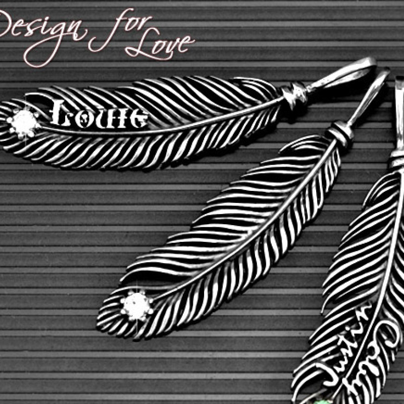 Feather pendant jewellery product image