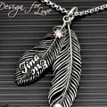 Feather pendant jewellery product image