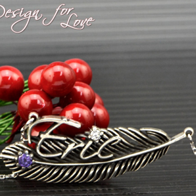 Feather pendant jewellery product image
