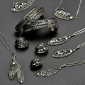 Sterling silver feather pendant jewellery