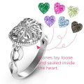 Butterfly Caged Hearts Ring Detail Butterfly caged hearts ring detail
