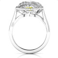 Sparkling Hearts Caged Hearts Ring with Ski Tip Band product view