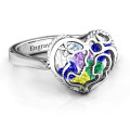 Mother and Child Caged Hearts Ring Alternate View Mother and Child Caged Hearts Ring alternate view