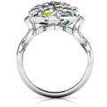 Family Tree Caged Hearts Ring with Infinity Band product view