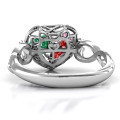 Petite Caged Hearts Ring with Infinity Band Petite caged hearts ring with an infinity band