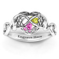 My Infinite Love Caged Hearts Ring product image