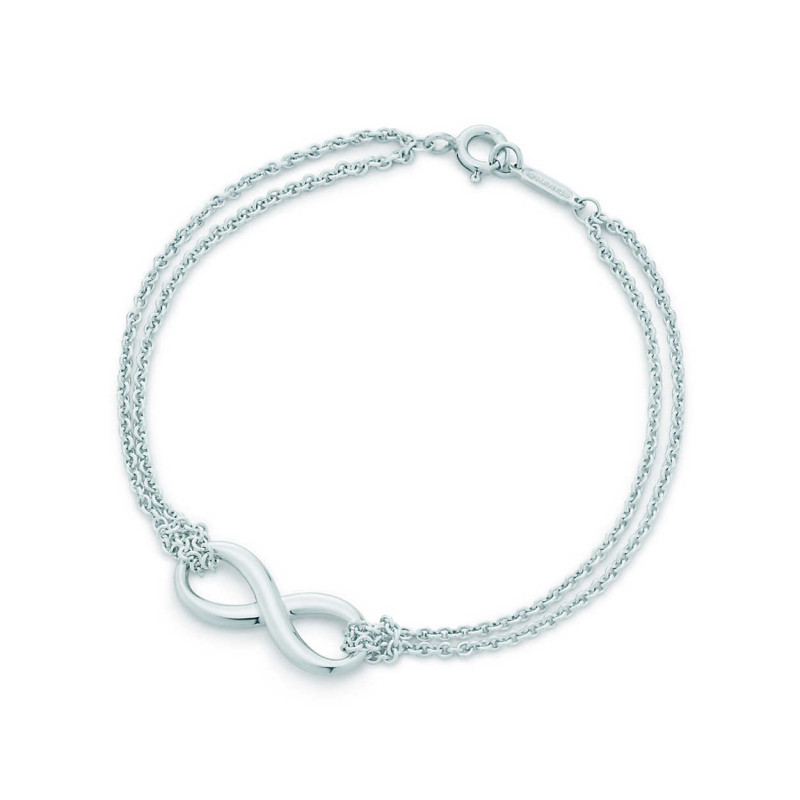 Infinity Bracelet with Double Chain Infinity bracelet with endlessly looped double chain