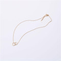 Interlocking Circles Necklace Interlocking circles necklace with a polished circle and hammered circle
