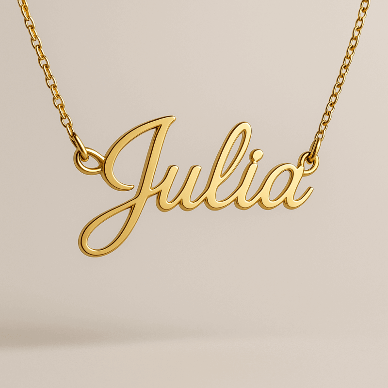 Gold name necklace product image