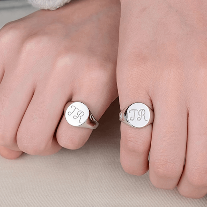 Initial Signet Ring - 18ct Gold Plated Initial signet ring product image