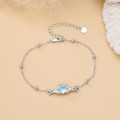 925 sterling silver Claddagh heart bracelet with hands and crown charm