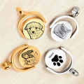 Personalized pet spinning necklace with a custom rotating pendant