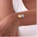 18ct Gold-Plated Silver Personalised Baby Bracelet Personalised 18ct gold-plated sterling silver baby name bracelet with Rollo chain