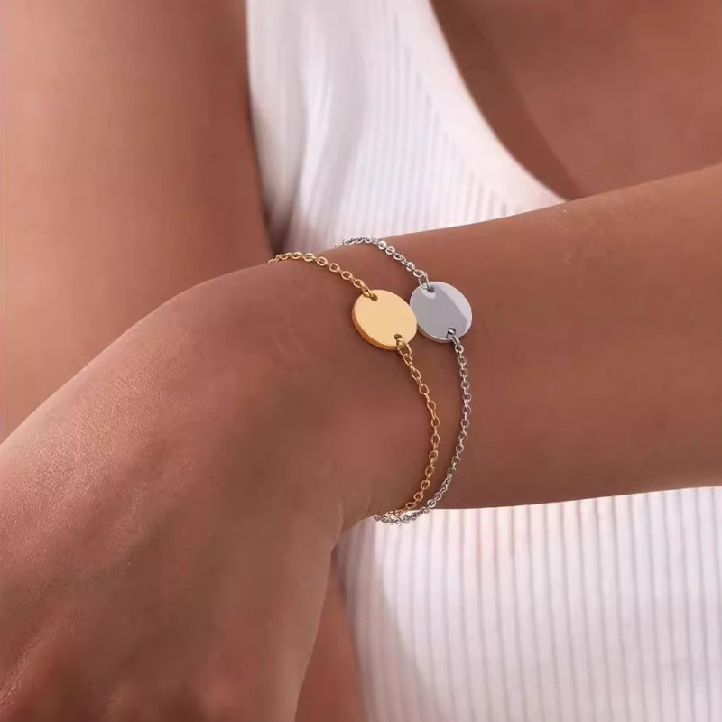 18ct Gold-Plated Silver Personalised Baby Bracelet Personalised 18ct gold-plated sterling silver baby name bracelet with Rollo chain
