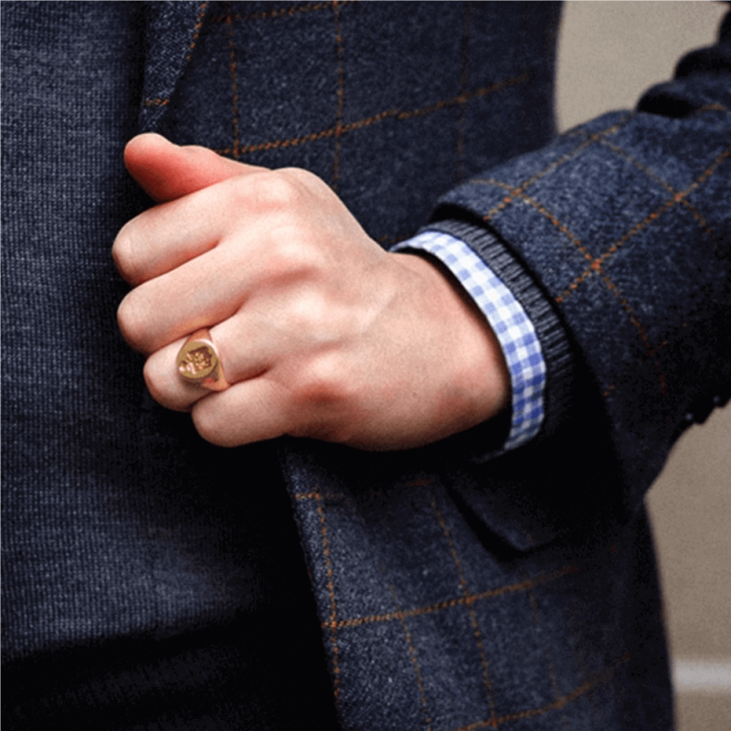 Personalised family crest signet ring product image