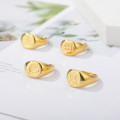 Gold-Plated Monogram Signet Ring Gold-plated monogram signet ring